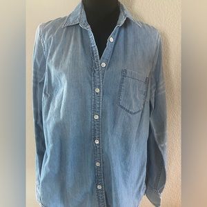 J.Crew Chambray Lightweight Shirt, Size 10